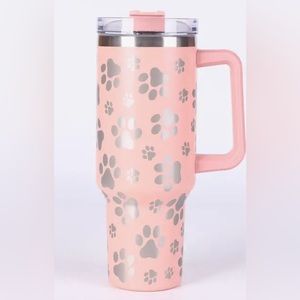 Custom Pink Paw print Cup